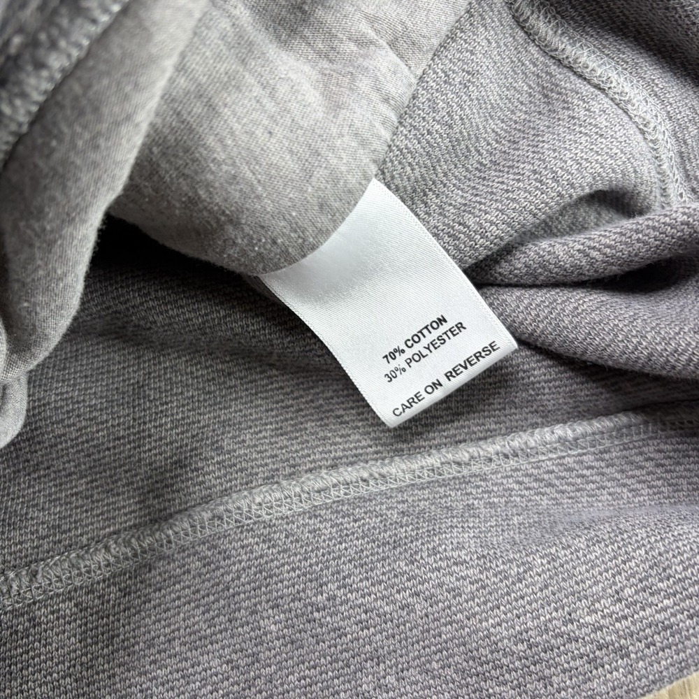 Billy Reid Full Zip Chevron Hoodie Sweatshirt Mens Medium Gray Drawstring - Picture 2 of 6